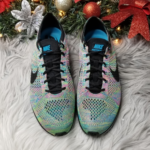 Nike Flyknit Racer Multi-Color Running Shoes - Picture 3 of 7